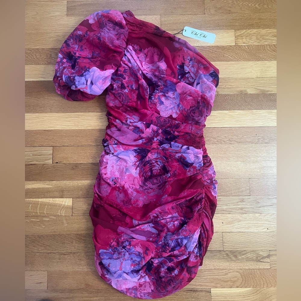 NWT Chi Chi London One Shoulder Cocktail Dress